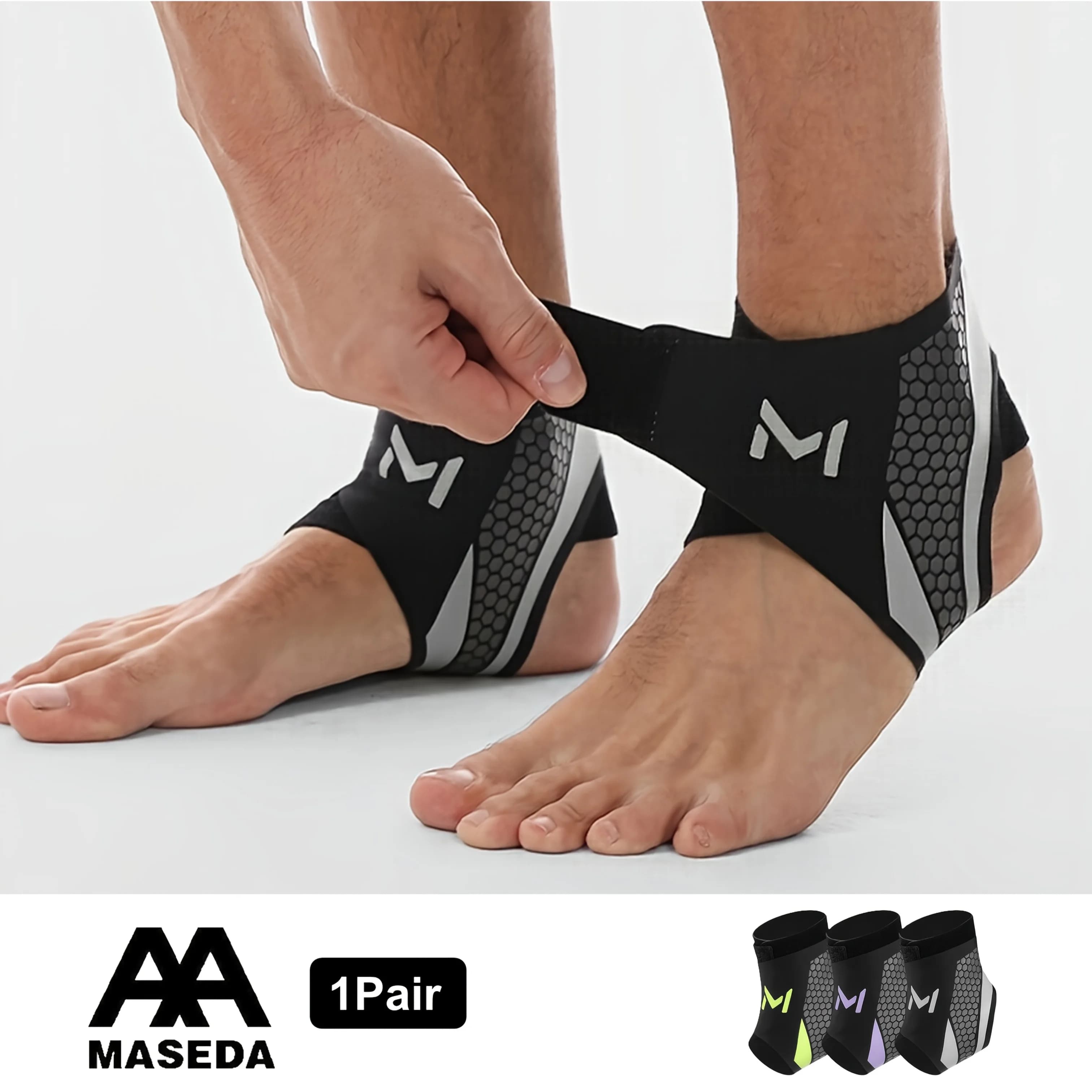 Cinturino di supporto per caviglia regolabile da 1/2 pezzo, traspirante e leggero, adatto per l'uso quotidiano, design neutro, vestibilità stabile