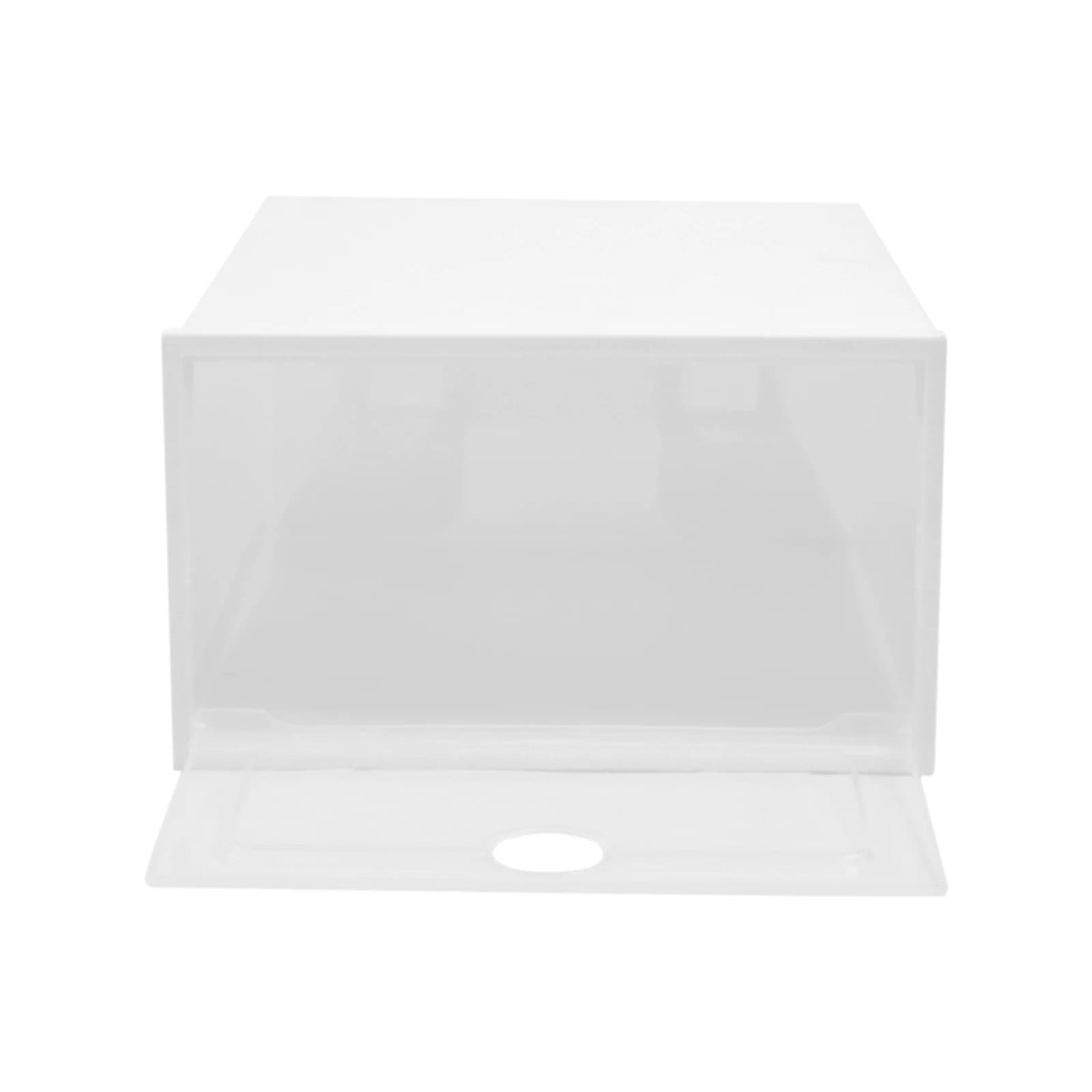 20 shoe boxes, plastic jackets, stackable, transparent, suitable for shoes up to size 46, foldable and stackable