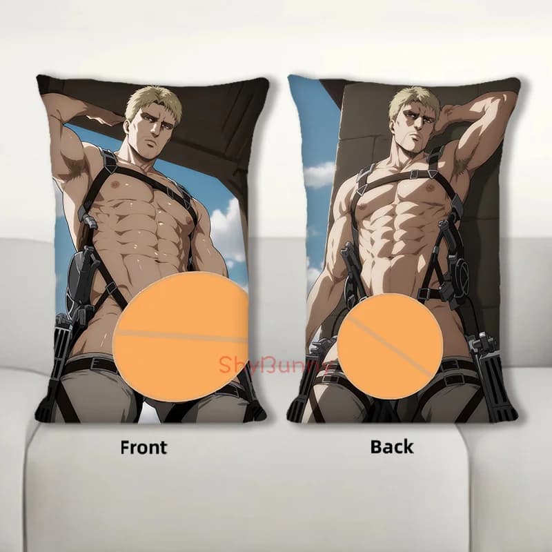 Dakimakura Reiner Braun Anime Federa per cuscino per il corpo Cuscino per divano Federa per cuscino con stampa fronte-retro 40X60 cm