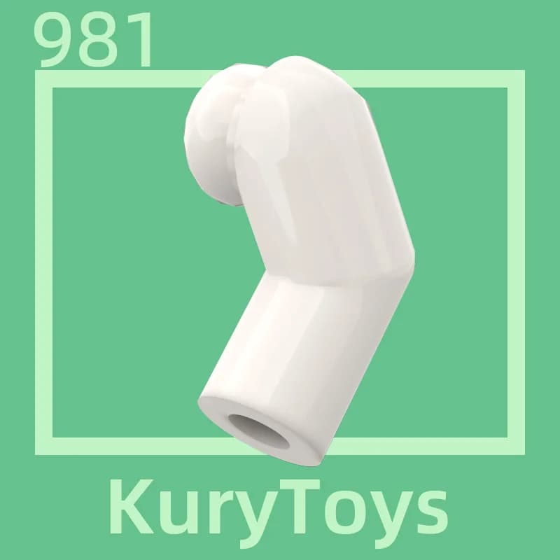 Kury Toys MOC fai da te per 981 # Parti del blocco da costruzione da 100 pezzi per braccio della parte del corpo, sinistra