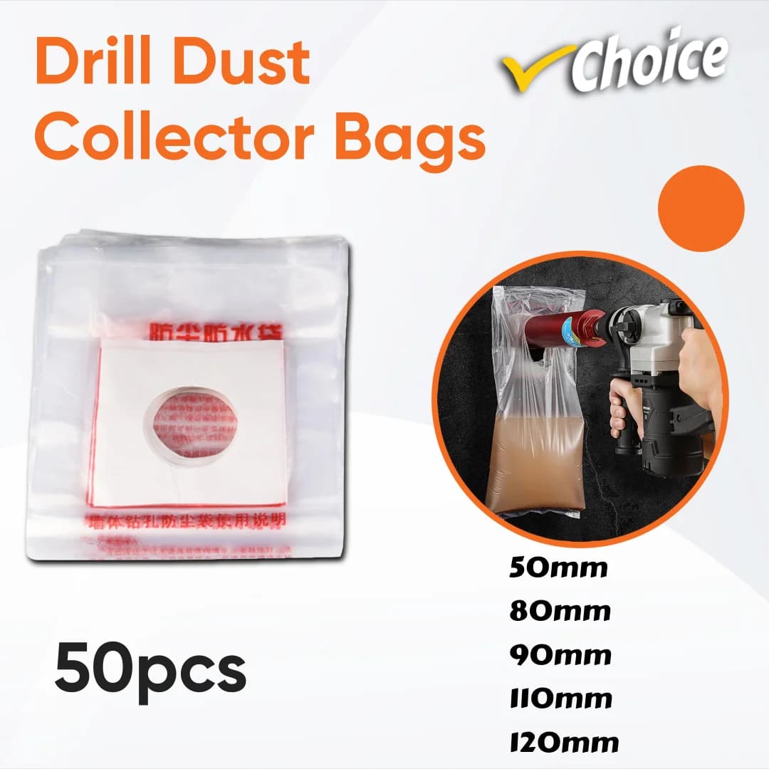 Electric Drill Powder Bag Hammer Punching Hole Air Conditioning Dust Harvest Collector's Device Water Capture Tool With Rhinestone