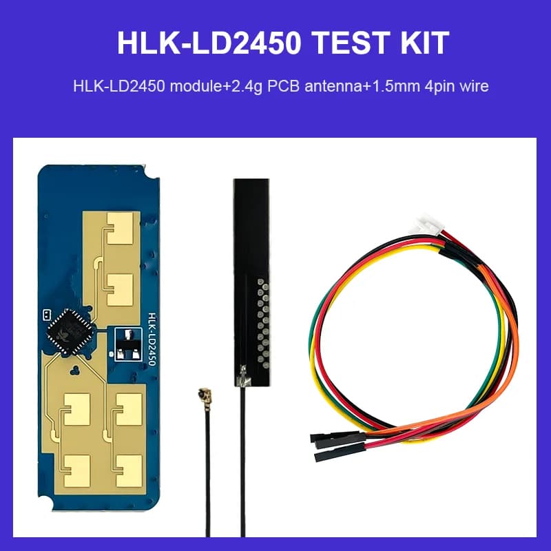 KIT modulo di rilevamento della velocità e della distanza del sensore radar HLK-LD2450 micro-movimento umano Smart House 24G