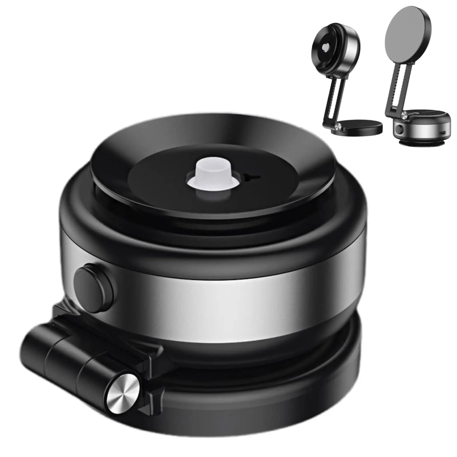 Supporto per telefono per auto con aspirazione magnetica per vuoto elettrico, rotazione di 360 gradi, compatibile con smartphone da 4,7 pollici o superiori