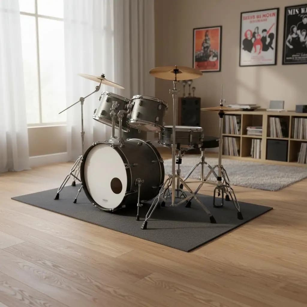 1 Pezzo Tappetino Antivibrazione Premium, Riduzione del Rumore, Assorbimento degli Urti, Tappetino Ammortizzante per Tapis Roulant, Batteria, Studio, Sala Esercizi