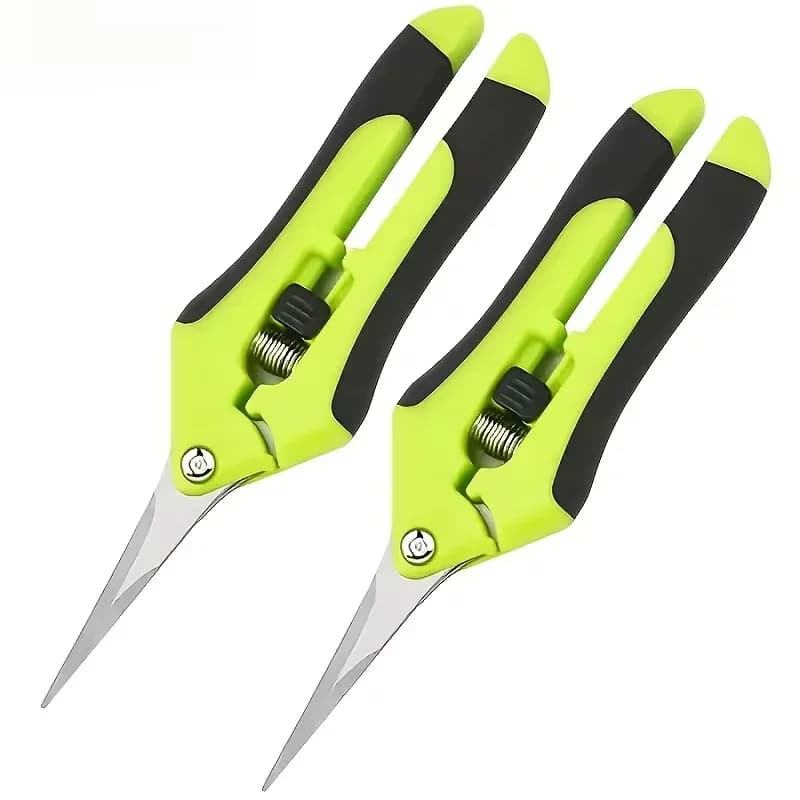 2 hard-wearing stainless steel shears – Ergonomic design for effortless gardening, ideal for fruit trees and flowers