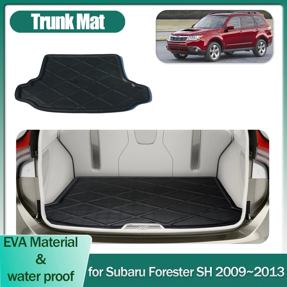 Tappetino per bagagliaio per auto per Subaru Forester SH 2009 ~ 2013 2010 2011 Boot Liner Cargo Vassoio da pavimento Bagagli Tappeto Copertura impermeabile Accessori