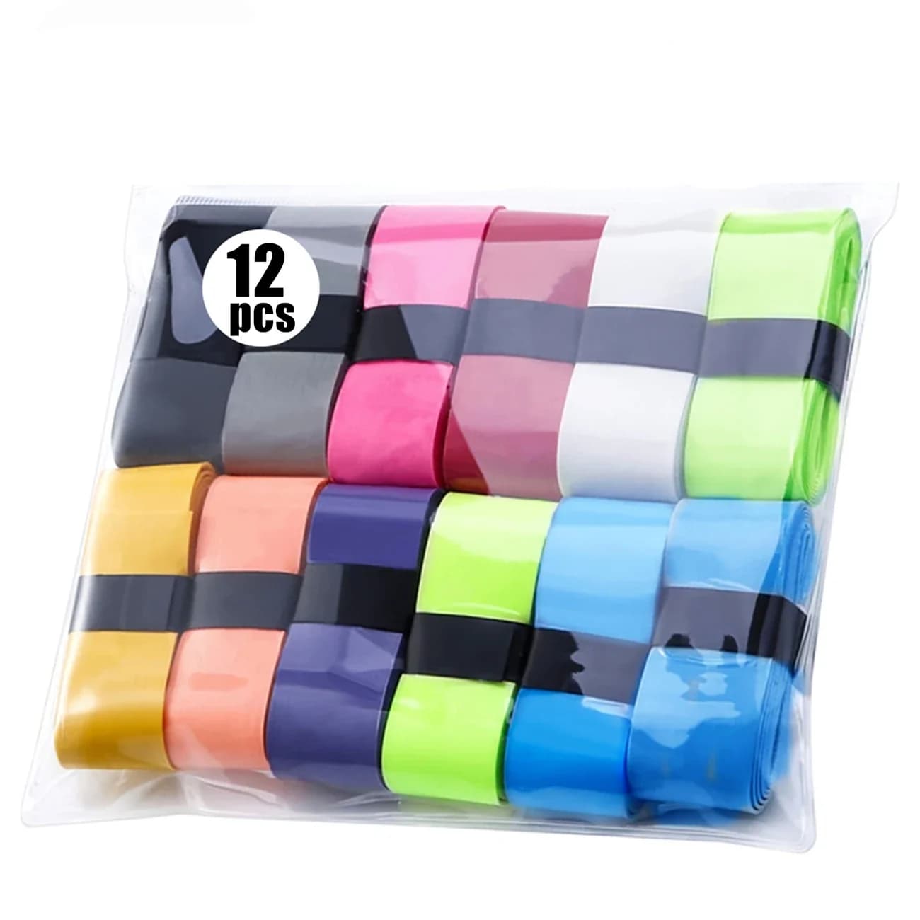 6 pieces/12 anti-slip adhesive tape tape for sweat absorbent tennis badminton secure hold for all rackets, badminton racket