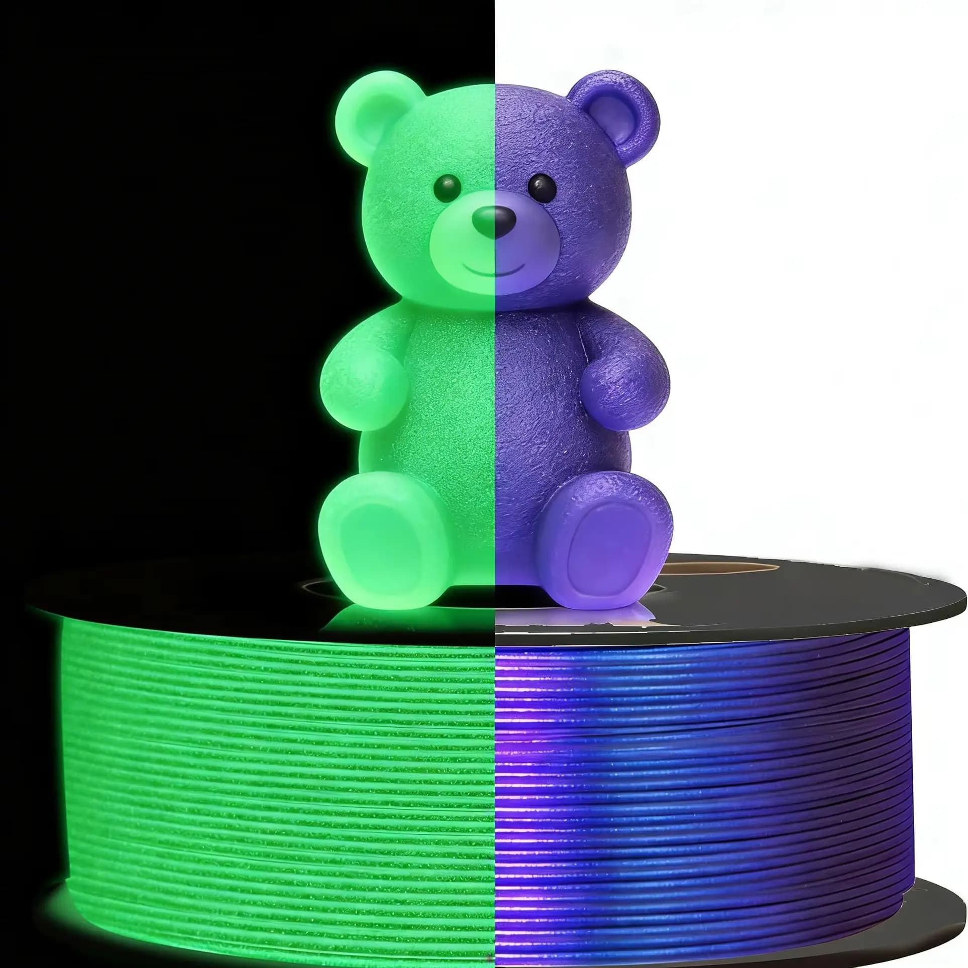 3D PLA Printer Filament Camaleonte Effect, Diameter 1.75mm, Change Color with Light and Angles, 250g/500g Coil