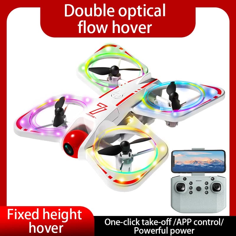 4K HD EIS GPS drone with double camera and screen, 3-axis anti-vibration gimbal, 4K brushless drone, RC quadricopter, UAV with captivating RGB lighting
