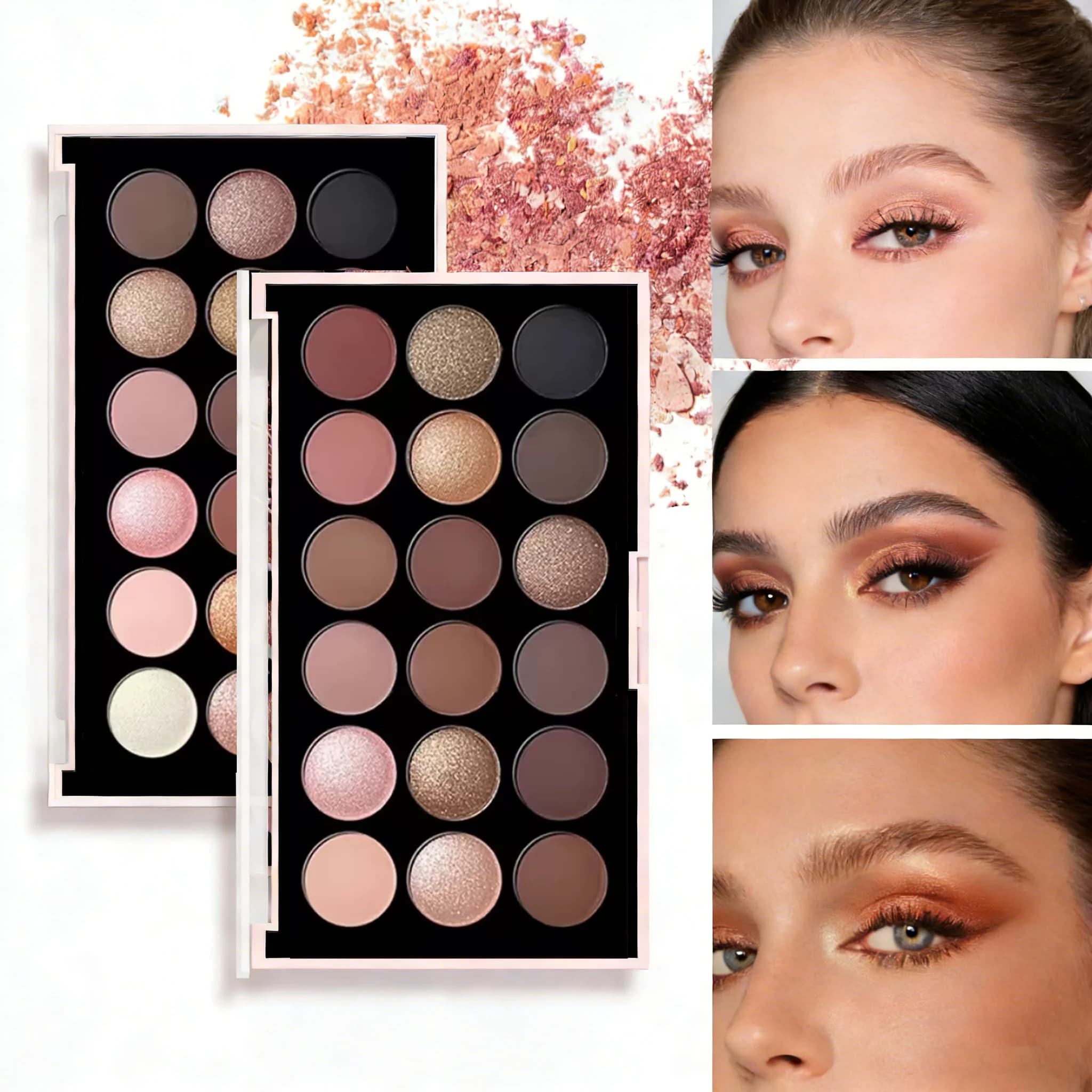 Palette Ombretti 18 Colori Impermeabile e Resistente al Sudore Lunga Durata Alta Pigmentazione Stile Europeo e Americano Trucco Versatile