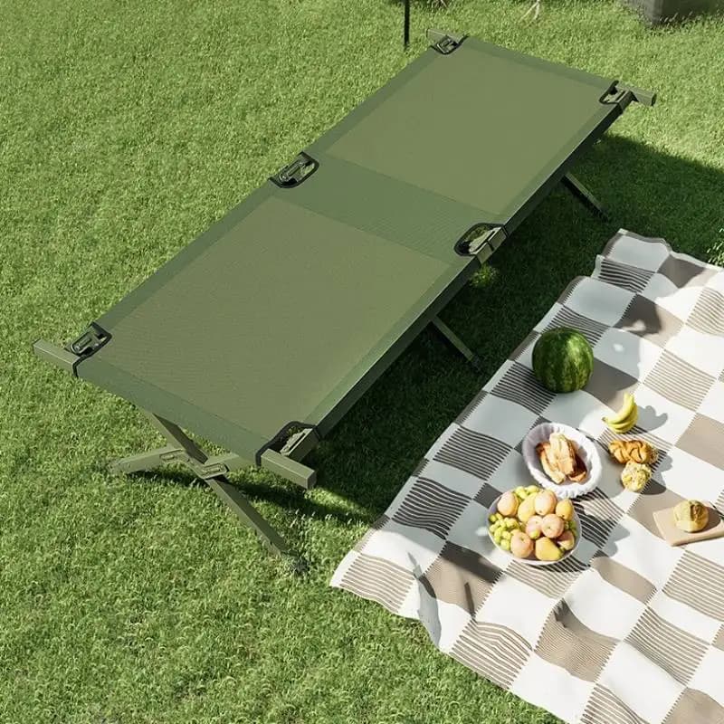 Folding Camping Bed with Portable Bag, Tent, Double-Person Baby Bed,Military Outdoor Sleeping, Travel, Camping