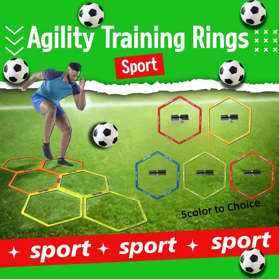 5Pcs Agility Training Rings 19.69inch Speed Agility Training Rings Sport futbol Training Gym Outdoor Sports Equipment