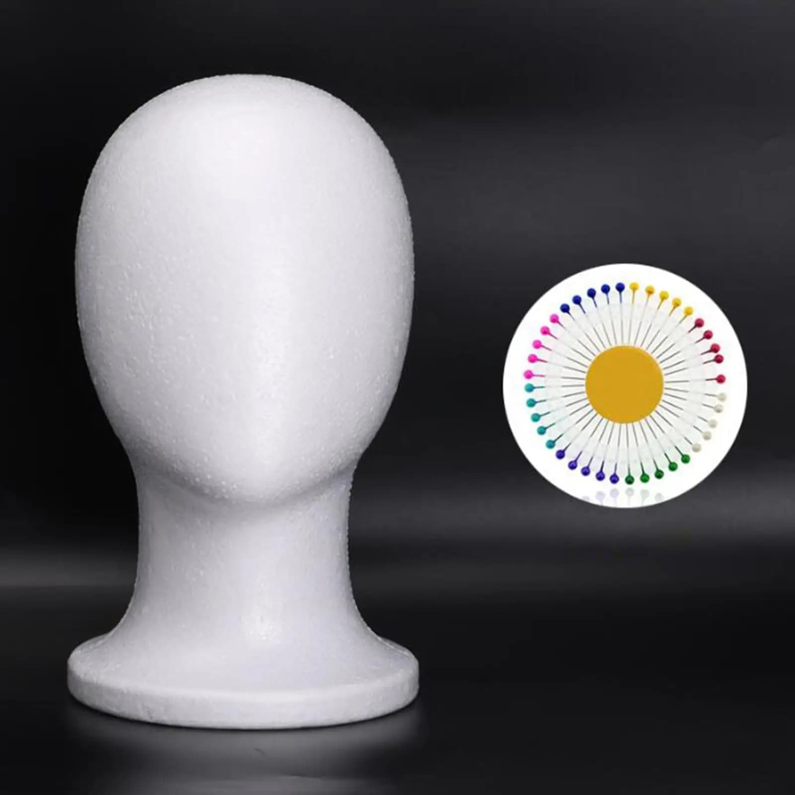 Modello di testa per parrucca in schiuma Testa di manichino in polistirolo femminile Supporto per espositore per parrucca stabile per cappello Posticci Display Testa di manichino