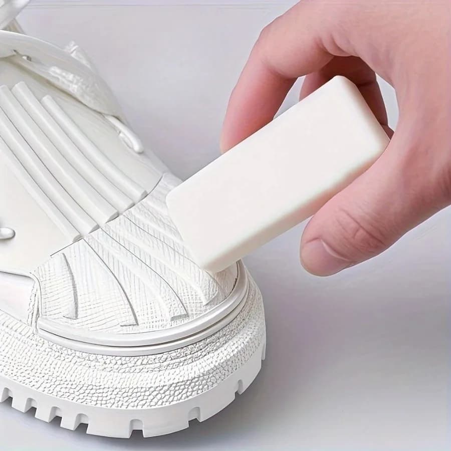 Gomma per scarpe bianca da 2 pezzi, pulizia magica, adatta per rimuovere efficacemente le macchie delle scarpe, pelle sintetica e abbigliamento