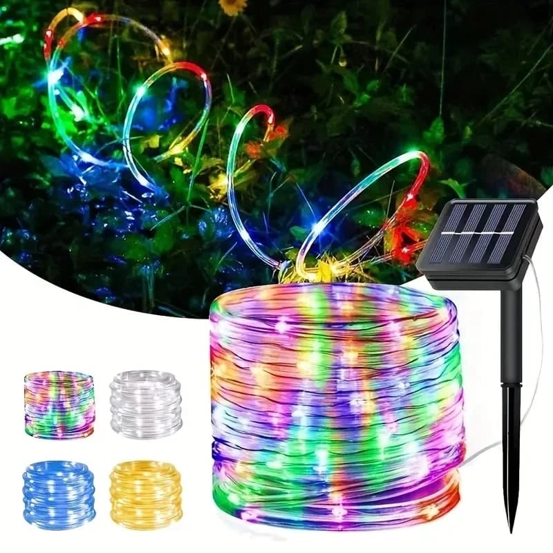 1PC 7M/12M/22M Tubo Solare Led String Light Esterno Impermeabile IP65 Per La Decorazione Della Festa Nuziale del Giardino
