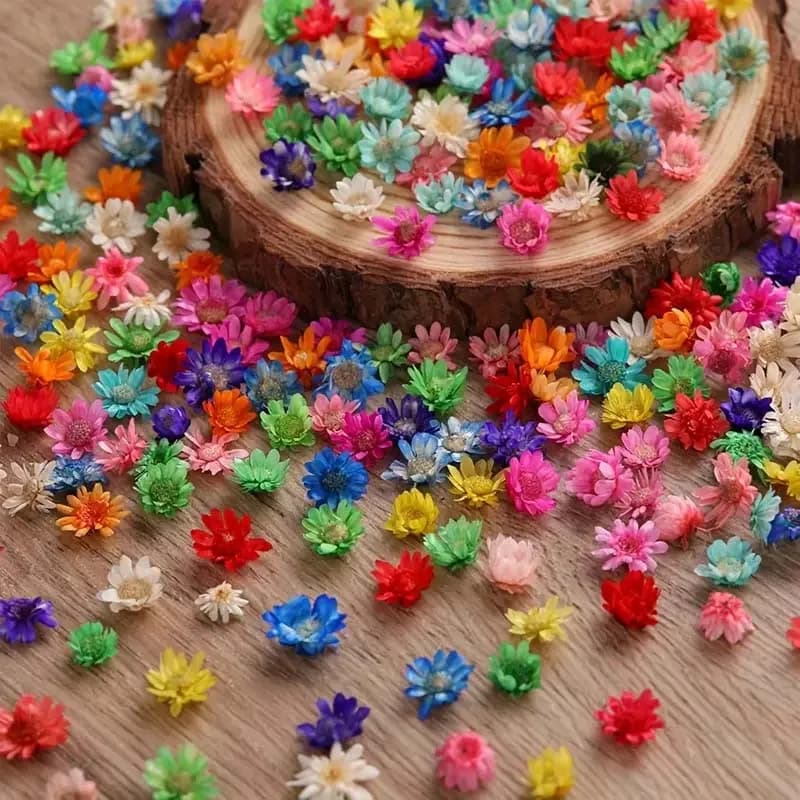 1 scatola di mini fiori per artigianato: fiori in resina goffrata realistici, perfetti per gioielli fai da te, orecchini, stampi in resina epossidica, candele