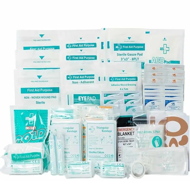 Kit di pronto soccorso da 174 pezzi, kit di ricarica, backup di emergenza, forniture mediche professionali per campeggio all'aperto, escursioni ed emergenze