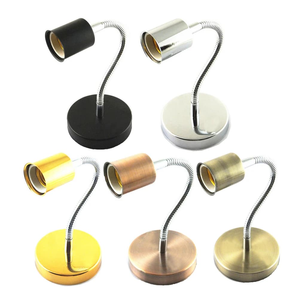 Modern LED E27 Reading Wall Lamps Flexible Hose Bedside Lamp Wall Mounted Sconce Bedroom Study Living Room Wall Light Decor