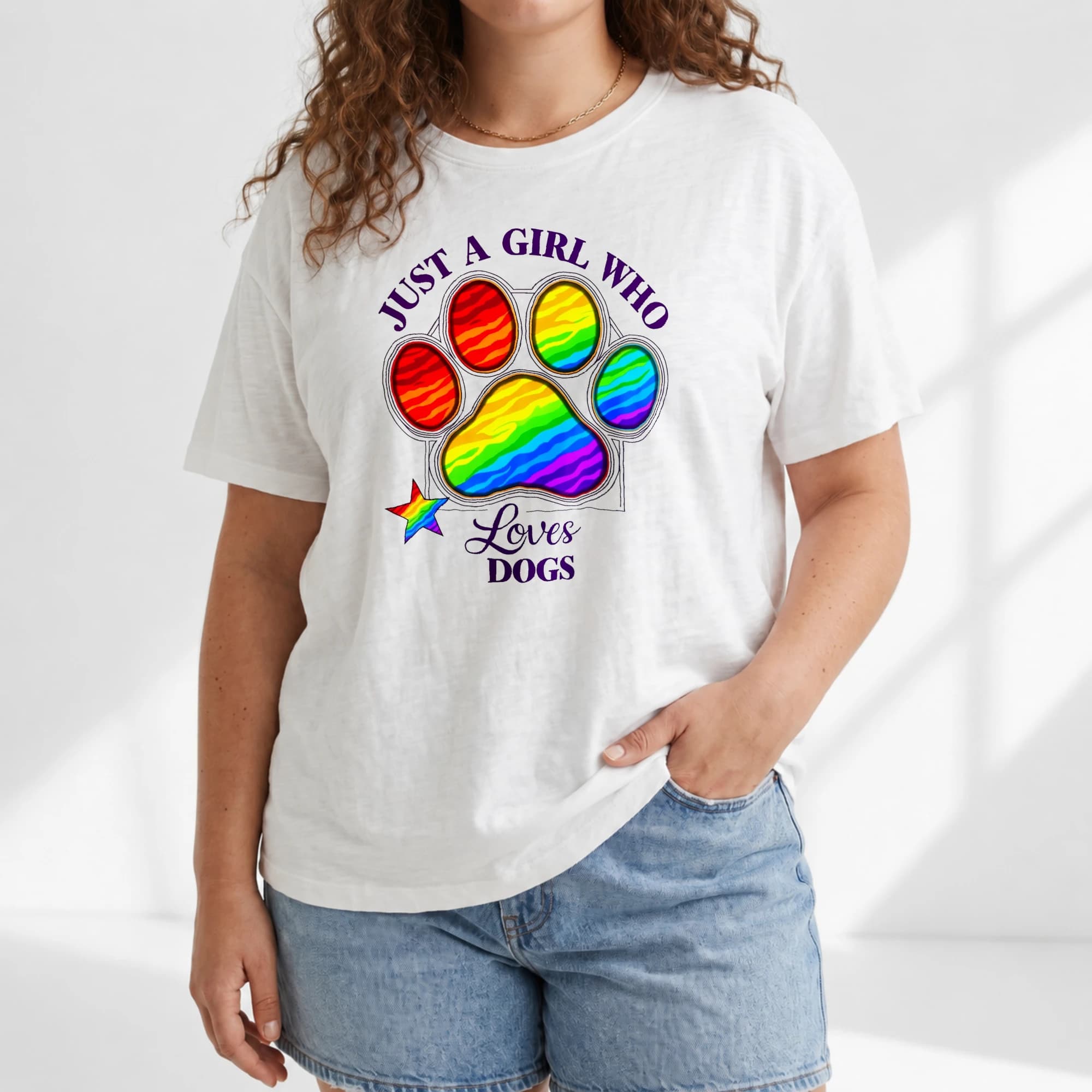 Plus Size, Women's Plus Size Casual Printed Short Sleeve T-Shirt