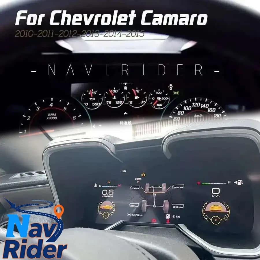 LCD Car Tool Tachometer Tool Cluster Update Smart Cluster 12.3 inch for Chevrolet Camaro 2010 2011 2012 2013 -2015