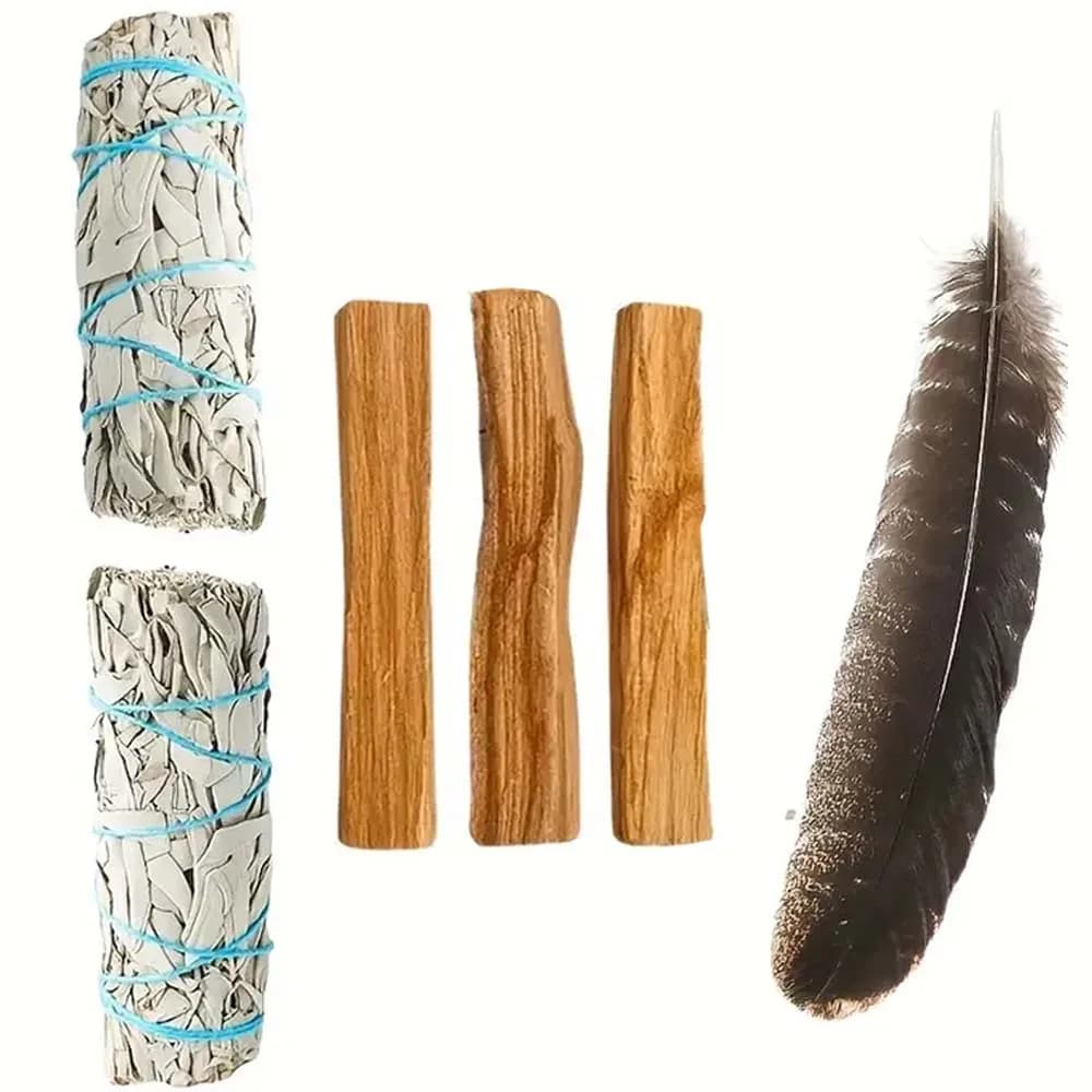 Home Cleaning Incense White Sage, Holy Wood, Feathers, ,Christmas Home Party Decoration, Thanksgiving Gift