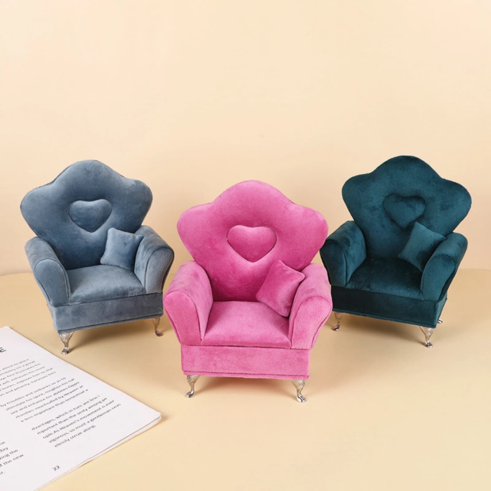 1/6 Divano letto Portagioie Ornamento Custodia per orecchini Bambole da 12 pollici Accessori Mobili per comodino Armadio Comò Tavolo da toeletta