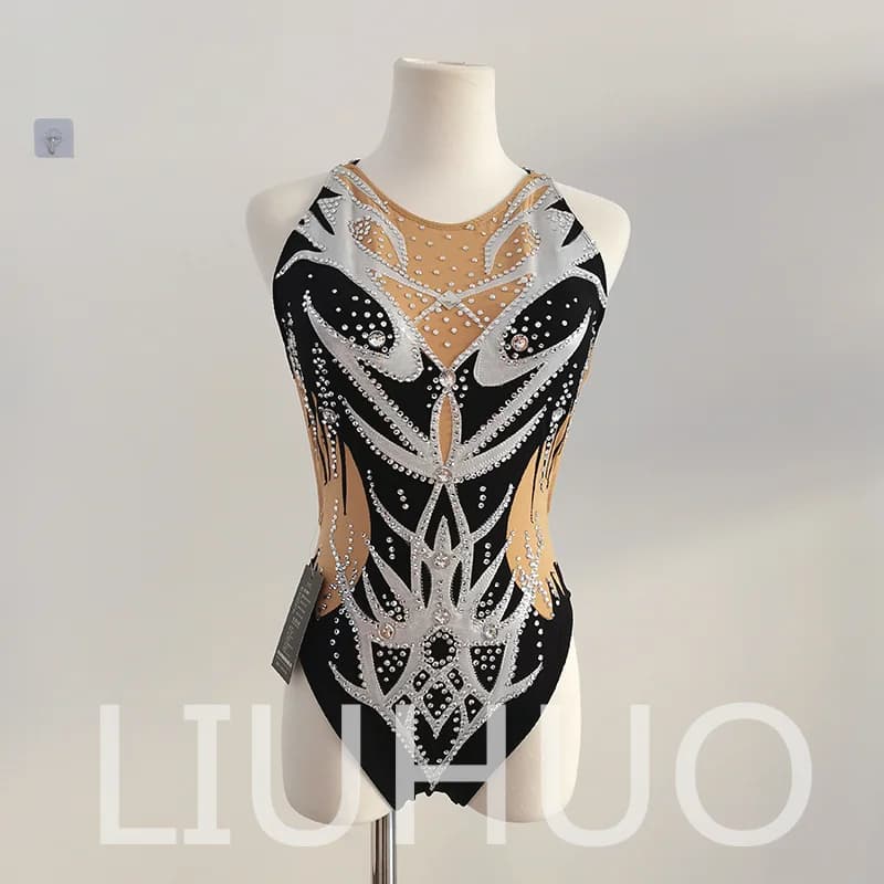 Swimwear synchronized with rhinestones Swimwear for Girls BD1894 Competition Dress