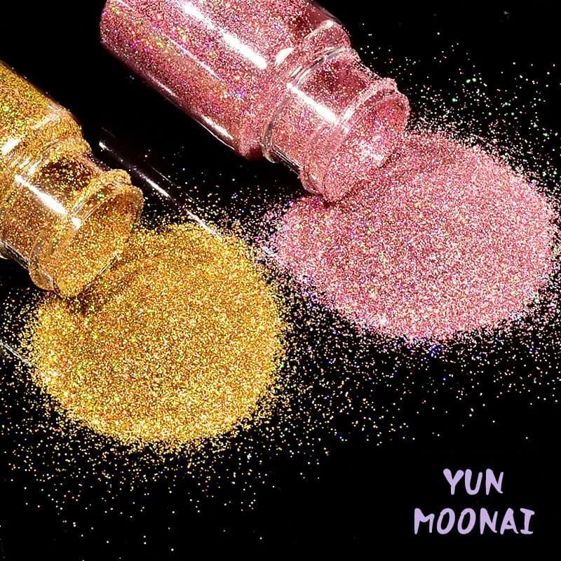 30ml Glitter olografici per resina epossidica Riempimento laser Oro Argento Polvere fine Paillettes sciolte Stampo in silicone Bicchiere Arte Artigianato fai da te