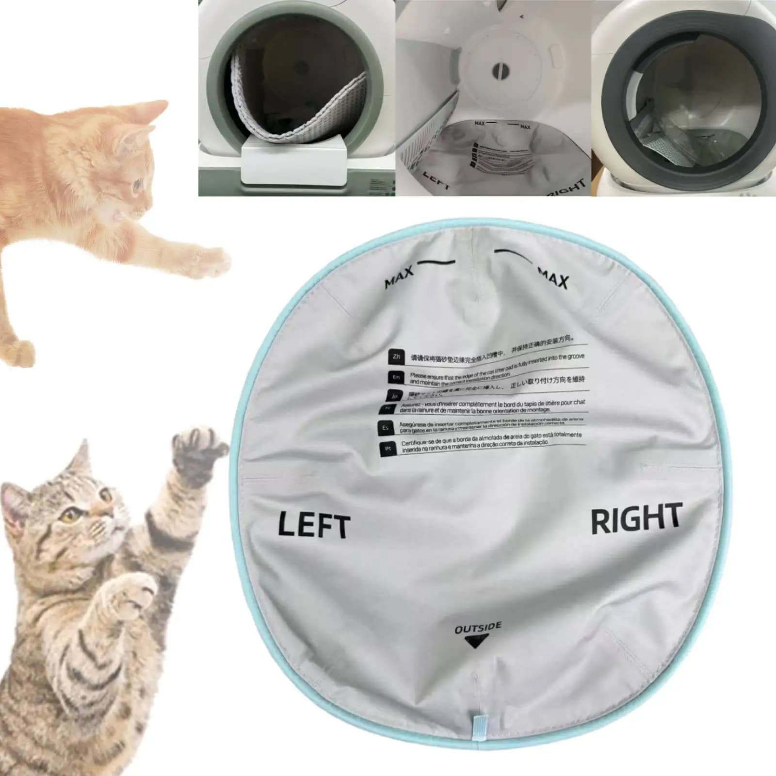 Automatic Self Cleaning Litter Box Pad Waterproof Bottom Pad Replace Part for P1 Accessory Leakproof Cat Litter Mat Anti stick