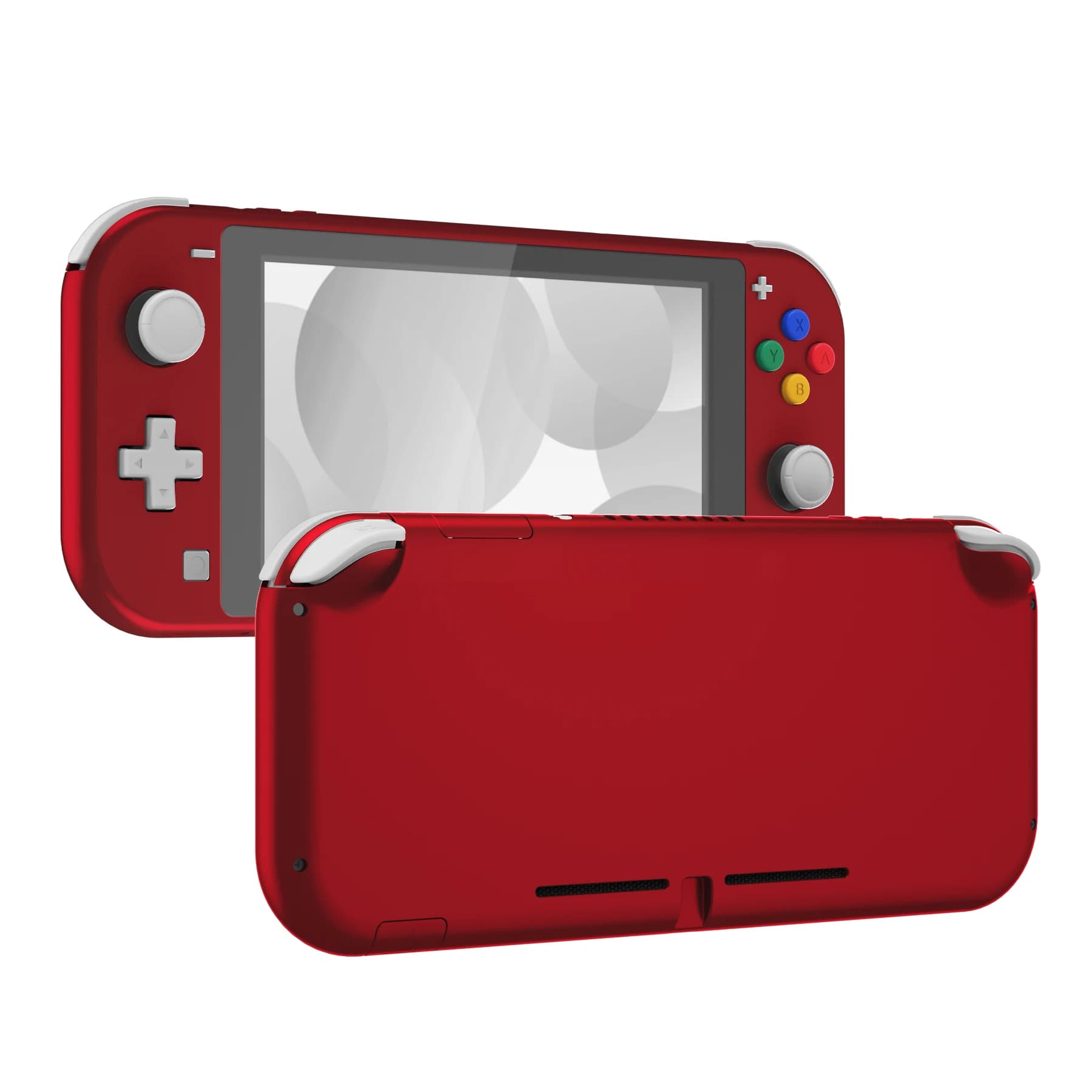 EXtremeRate Soft Touch custodia di ricambio per custodia di ricambio fai-da-te con protezione dello schermo per NS Switch Lite - Scarlet Red