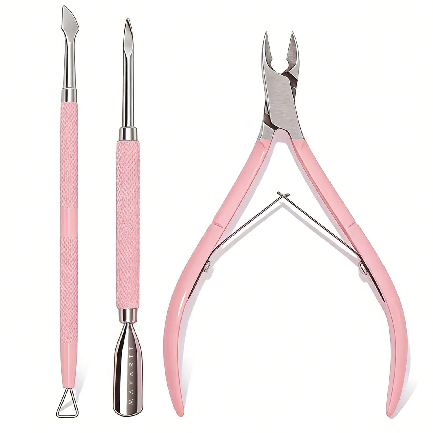 Cuticle Trimmer Cuticle Remover with Cuticle Pusher, Professional Stainless Steel Durable Pedicure Manicure Tools Cutter Nipper