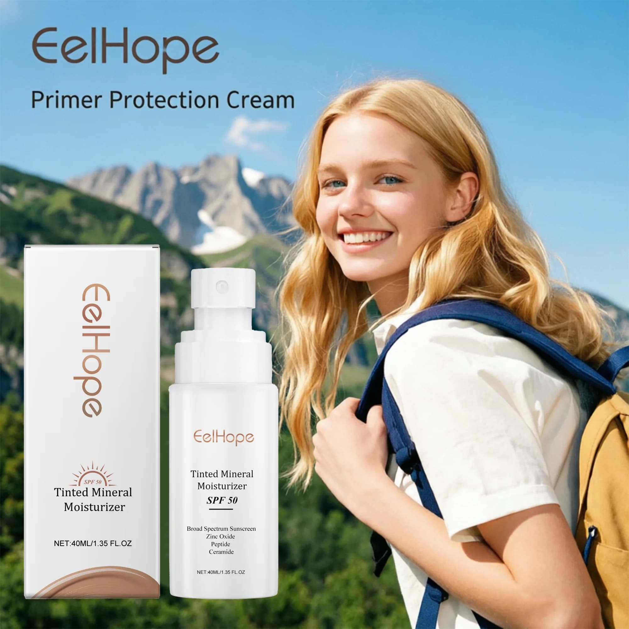 Crema primer EELHOPE per l'estate, texture leggera e delicata, crema idratante per la cura quotidiana della pelle