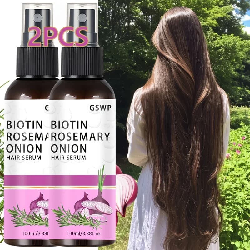 GSWP Siero Riparatore per Capelli con Biotina, Rosmarino e Cipolla Ripara i capelli danneggiati e secchi Riduce la rottura e l'effetto crespo Migliora l'annodatura dei capelli. 100/200ML