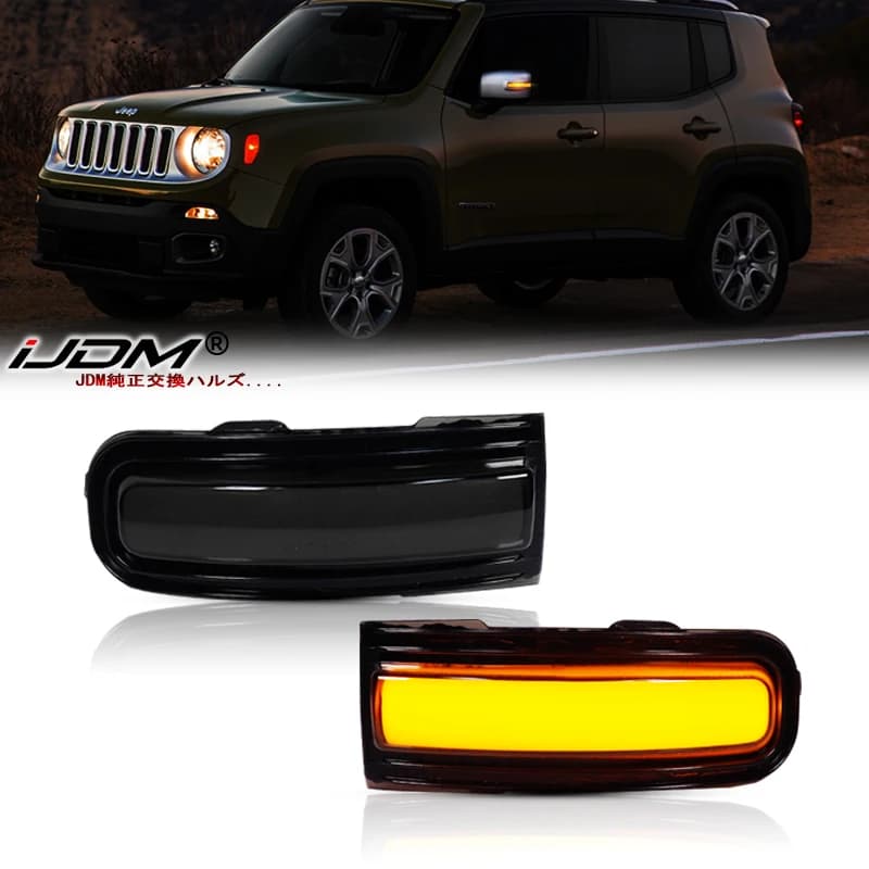 2 pz LED indicatore di direzione dinamico per 2015-2022 Jeep Renegade Side Mirror Blinker Arrow sequenziale lampeggiatore ripetitore indicatore
