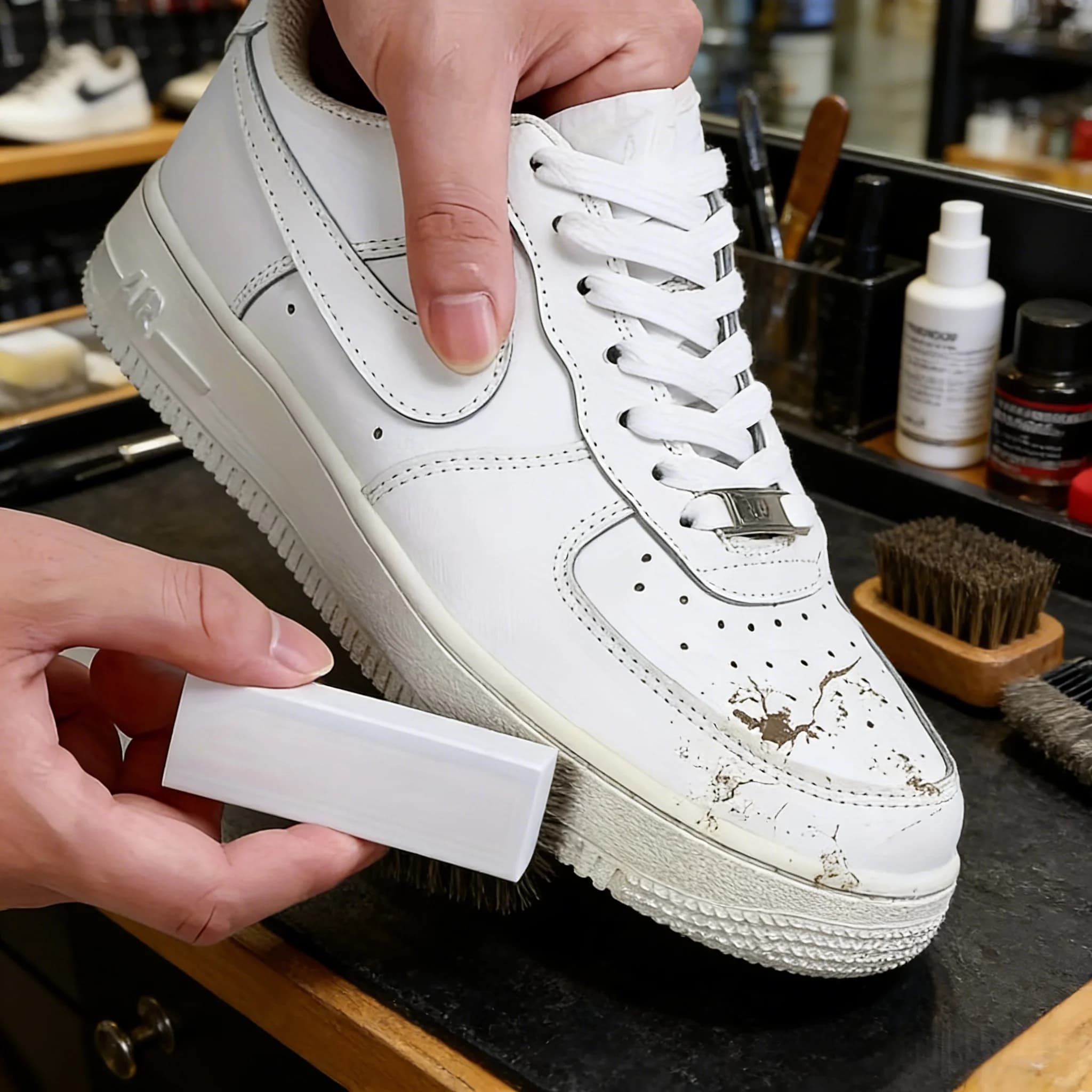 1 gomma cancella-macchie riutilizzabile per scarpe – Compatta e portatile per la pulizia rapida di suole bianche e bordi delle scarpe