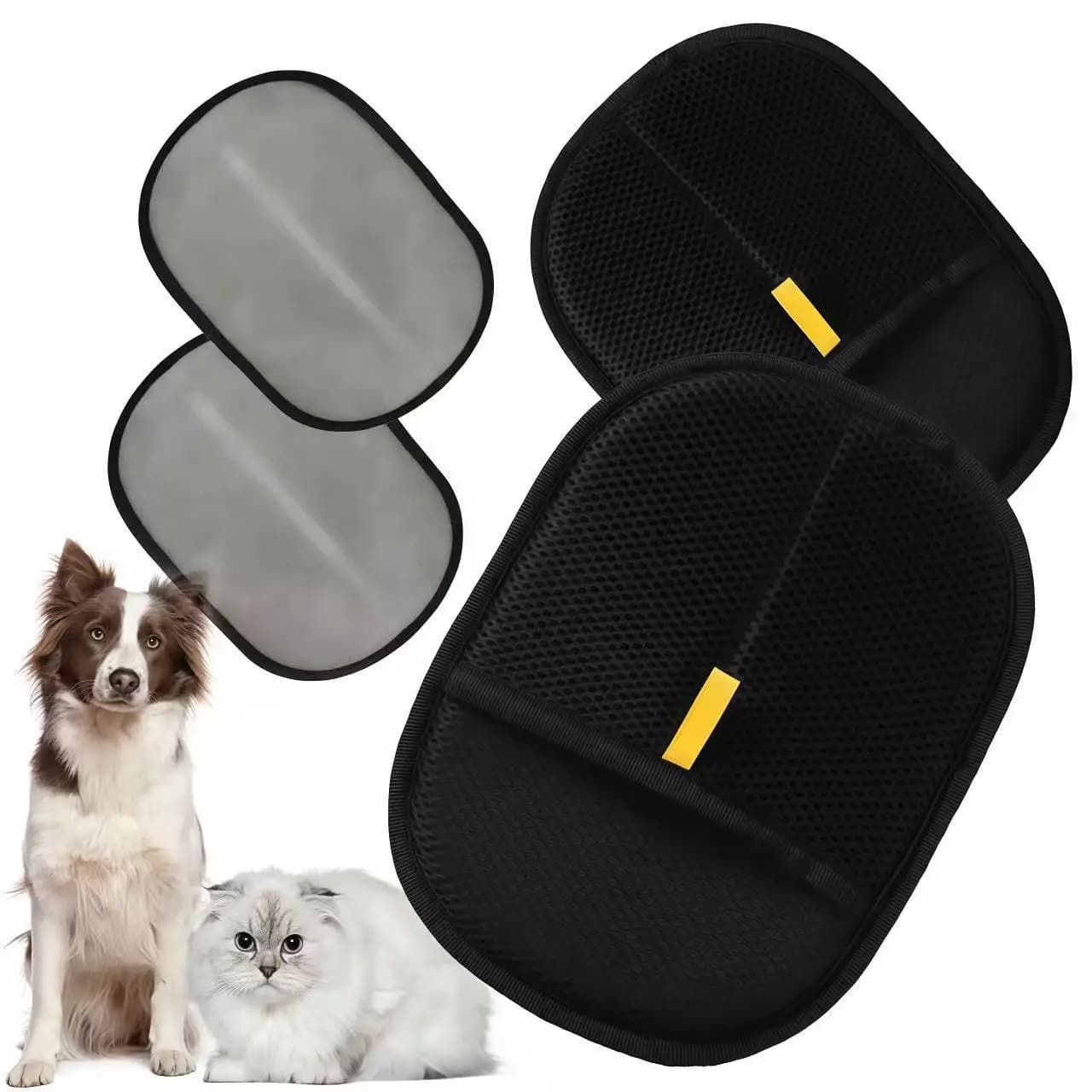 1pc Soft Silicone Pet Hair Removal Glove One Hand Cat Dog Deshedding Brush Massage Comb Efficient Loose Fur Cleaner Household Pet Grooming Tool