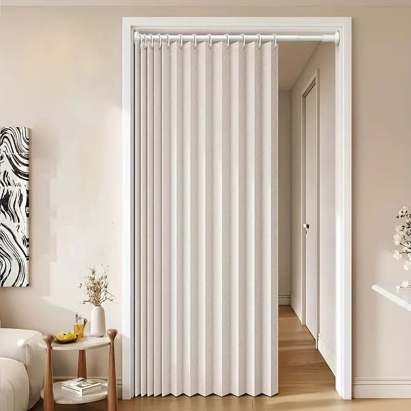 Privacy Screen Curtain for Tea Room and Balcony, Soft Hanging Divider Panel with Elegant Home Decor Feel
