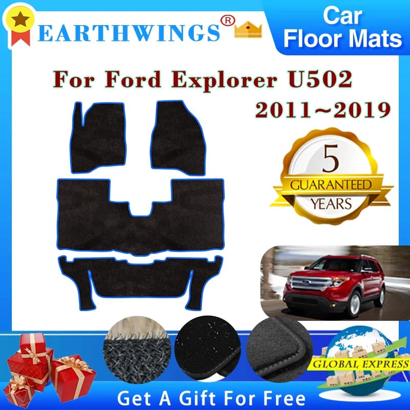 For Ford Explorer U502 2011 ~ 2019 Classic Seven Seats Car Caps Panel Pedals Cap Covering Foot Reliefs Wall decal Accessories