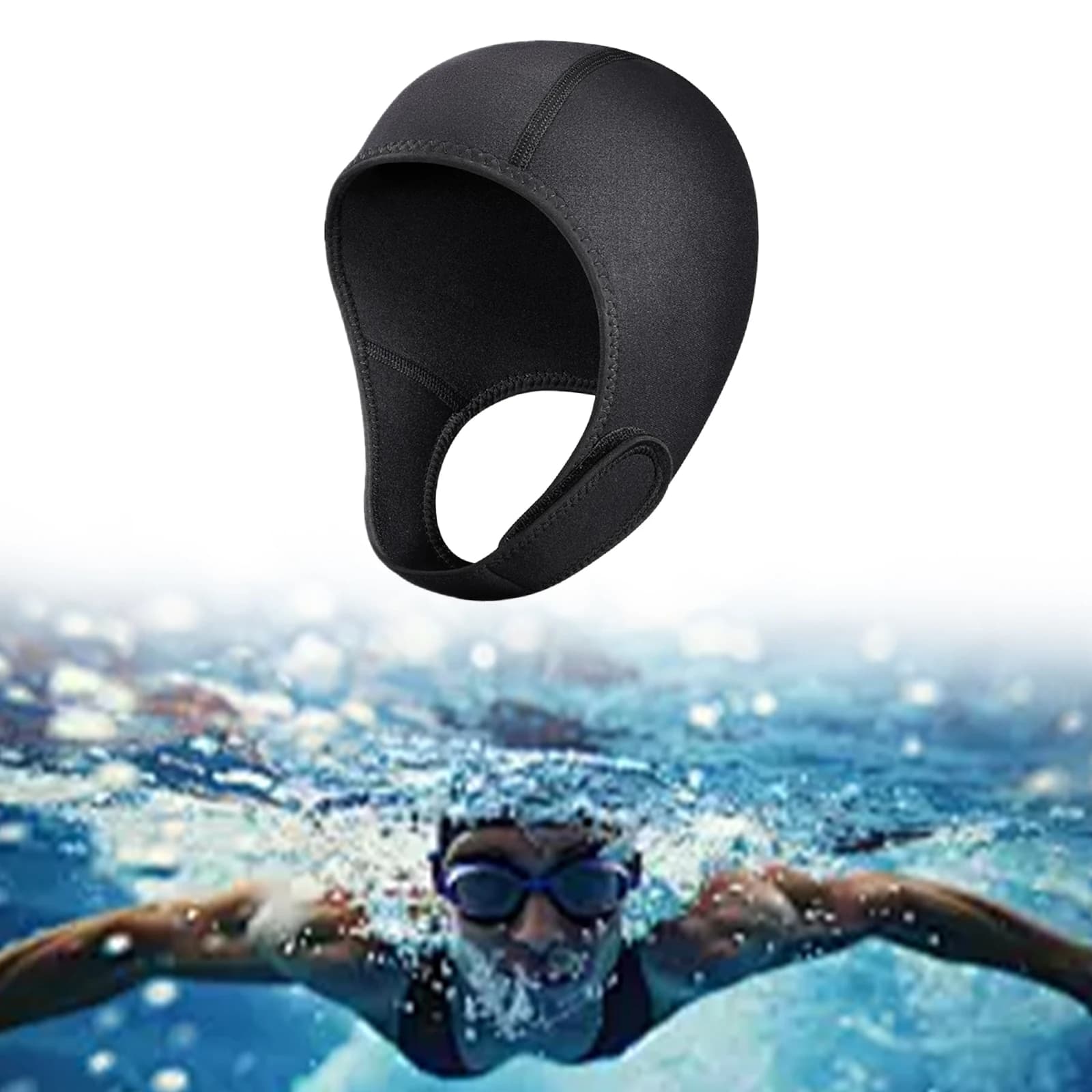 Underwater diving cap Swim cap 3 mm neoprene thermal mutant hood Comfortable to keep your hair clean Elastic surf hat for water sports