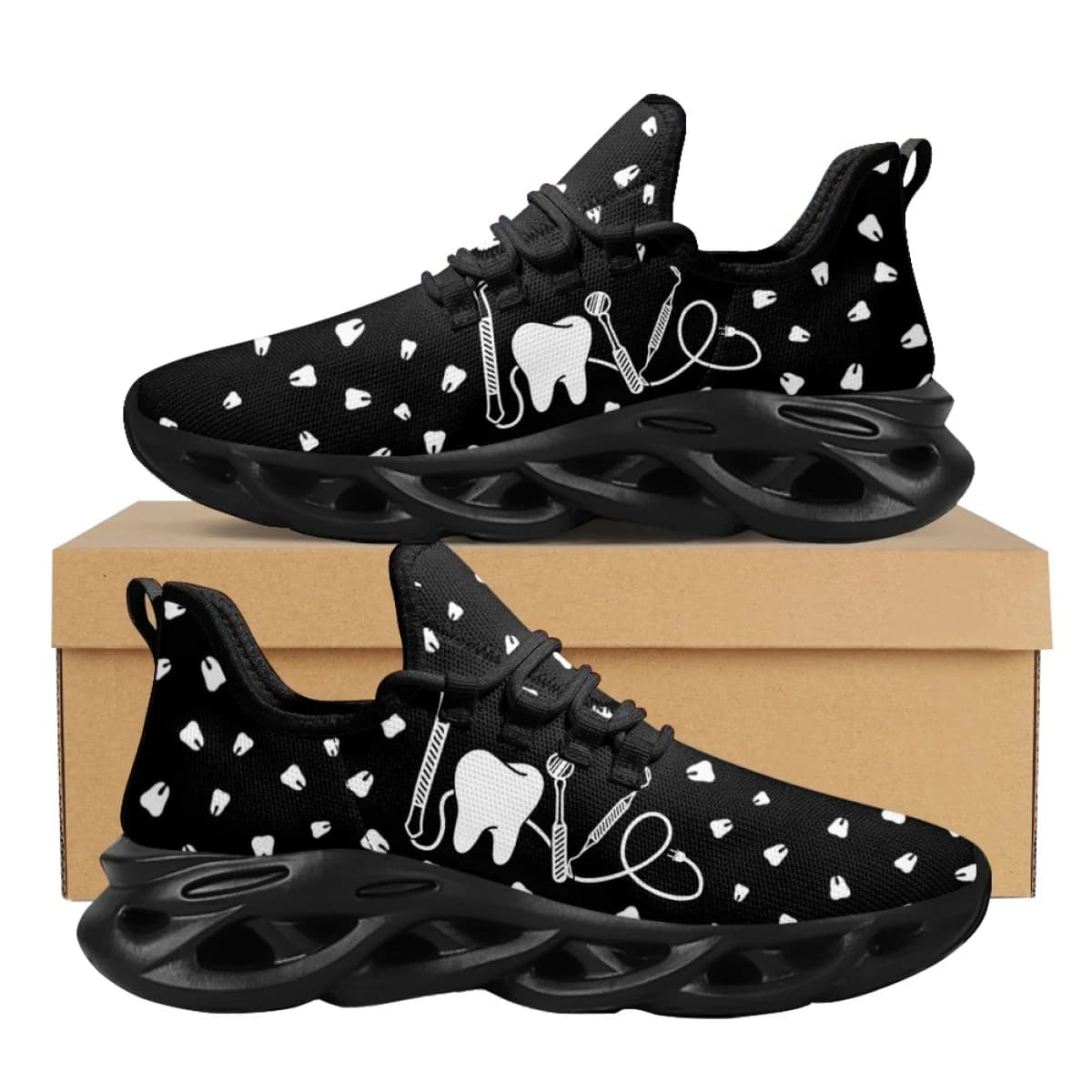 INSTANTARTS 2023 New Fashion Casual Sneakers in Mesh breathable women's shoes with dental tooth pattern shoes with platform Tennis wear-resistant