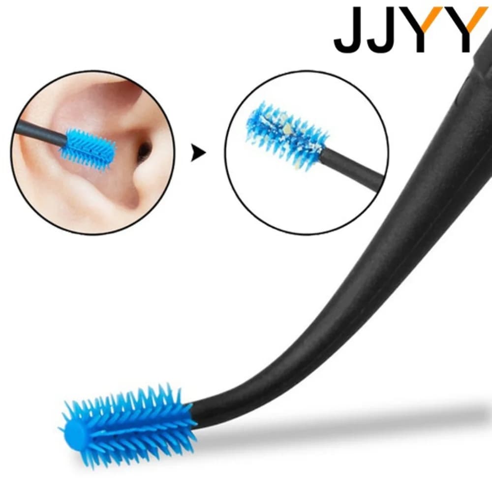 JJYY Morbido Silicone Orecchio Pick Doppio attacco Earpick Orecchio Cera Curette Rimozione Orecchio Cleaner Cucchiaio A Spirale Orecchio Strumento Pulito
