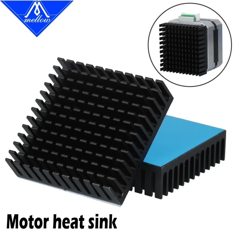 Mellow Stampante 3D Dissipatore di calore del motore in alluminio Dissipatore di calore elettronico estruso per motore passo-passo Nema17 42 Ender 3