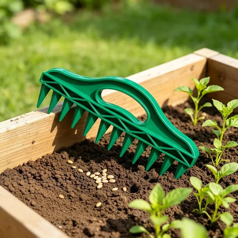Plastic Hand Dibbler Garden Seeder Tool Soil Hole Puncher for Seed Sowing Vegetable Flower Planting Gardening Supplies
