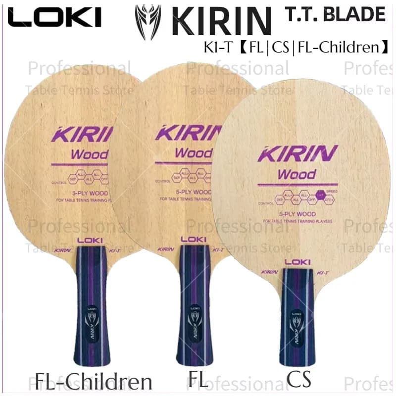 LOKI Kirin K1-T Ping Pong Blade Bottom Plate 5 Layers Lower Wood Training Plate Arc Circle Quick Attack FL/CS Kids Rack