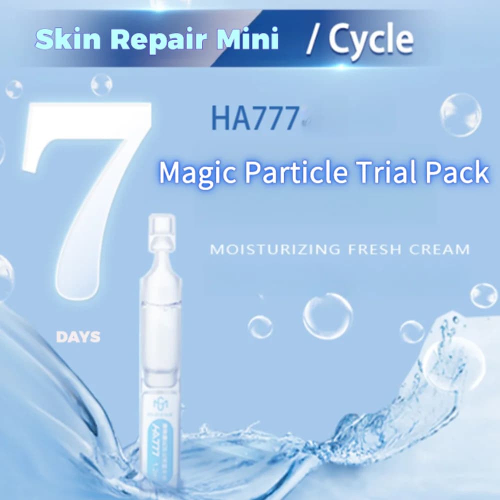 Hyaluronic Acid Extract Serum 7-Day Trial Pack HA777: Deeply Hydrating, Anti-Aging, Plumping and Repairing, Suitable for Face