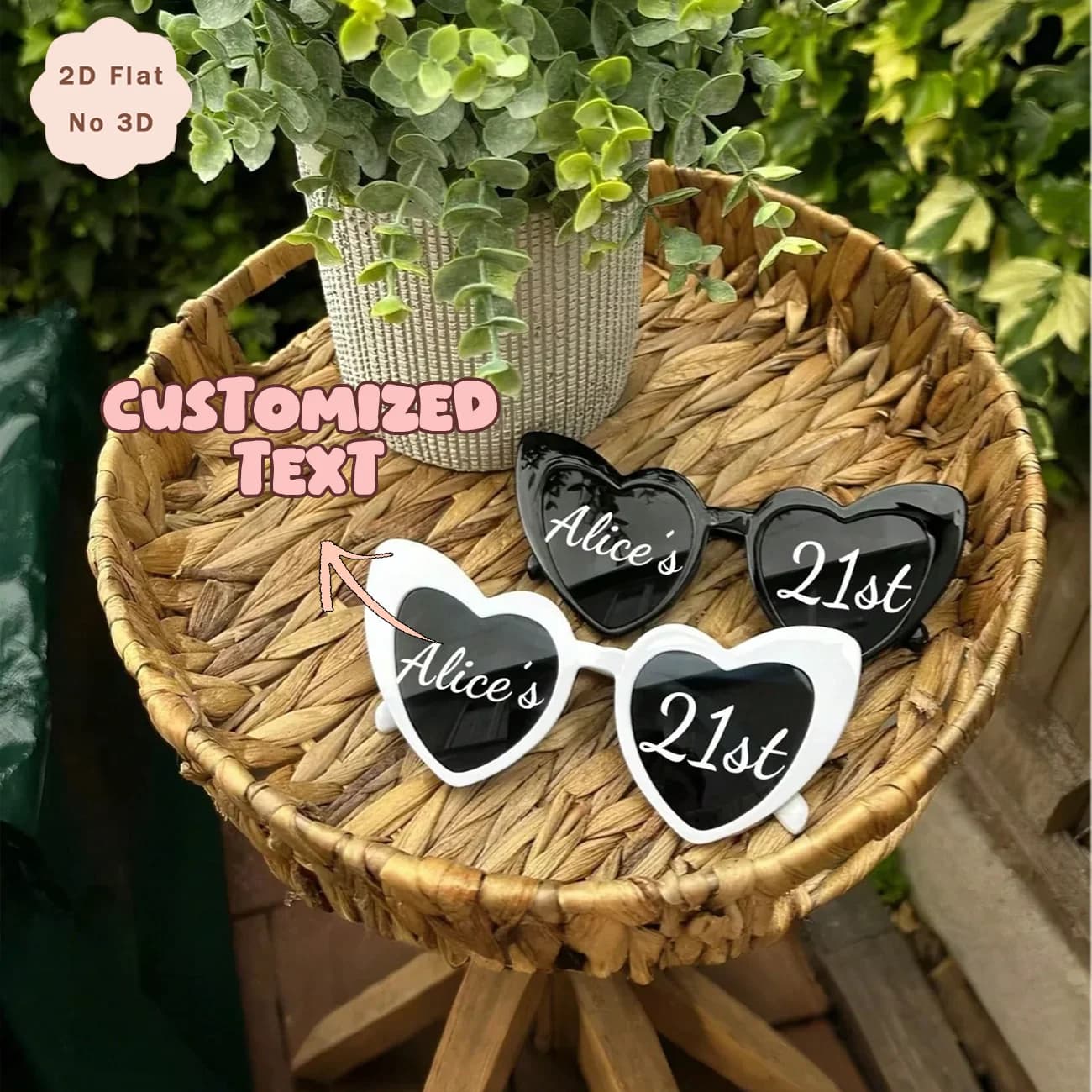Personalized Sunglasses Stickers, Custom Name and Number Decals for Glasses, Birthday Party Eyewear Decoration, Custom Party Fav