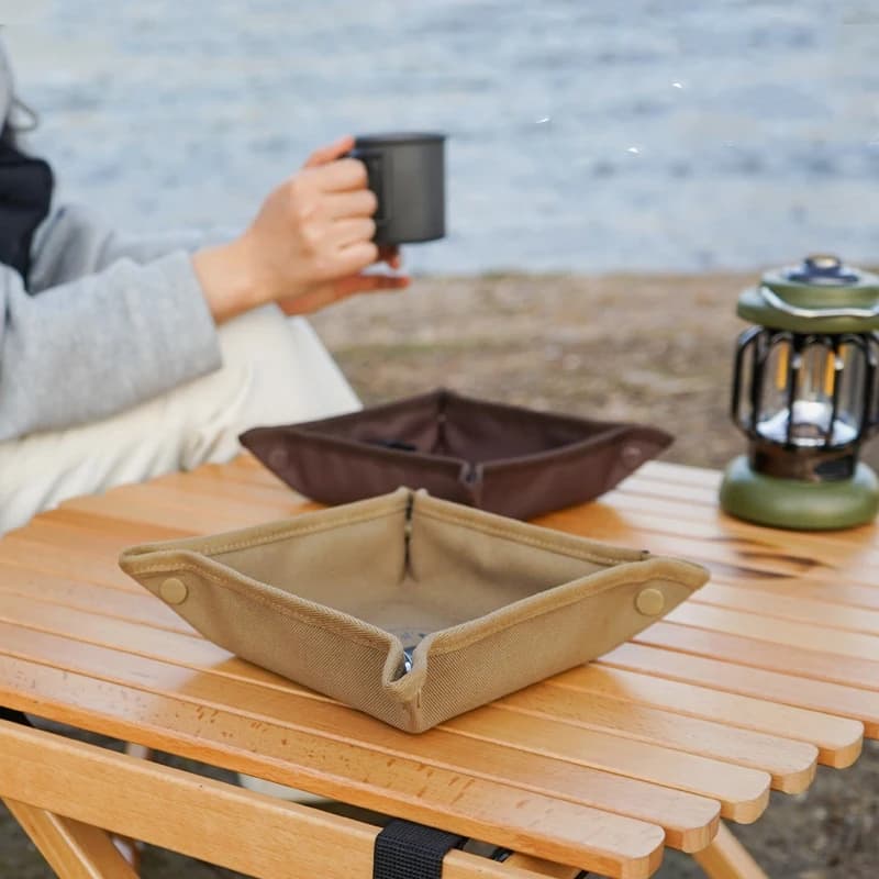 Outdoor camping tray Travel glove box for home Portable folding table for camping