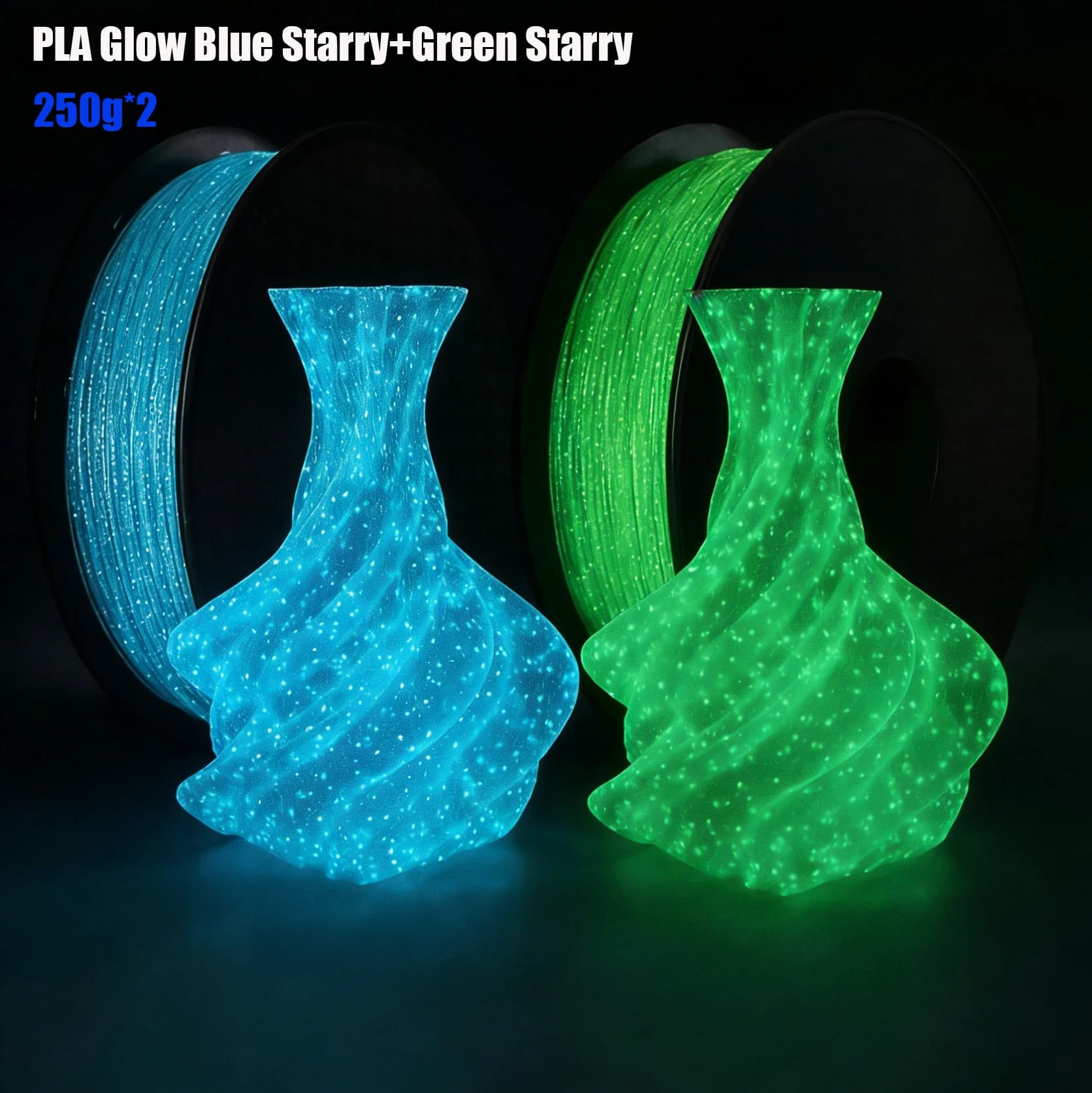 3D Printer Filament PLA Luminous Stars 1,75 mm, starry sky that lights in the dark, bright nights, 250 g