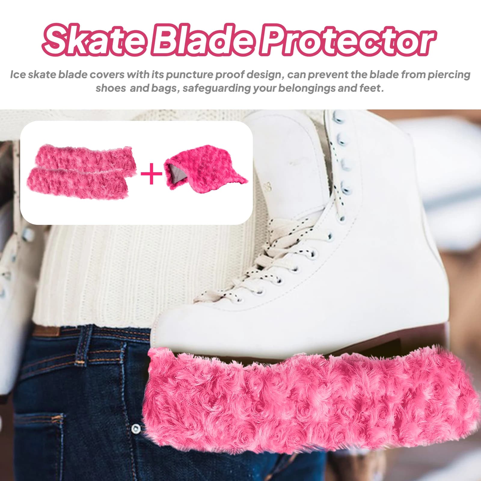 2 pezzi coperture per lame per pattini da ghiaccio asciugamano interno assorbente protezione per lama portatile per allenamento sportivo pattini da hockey pattini di figura