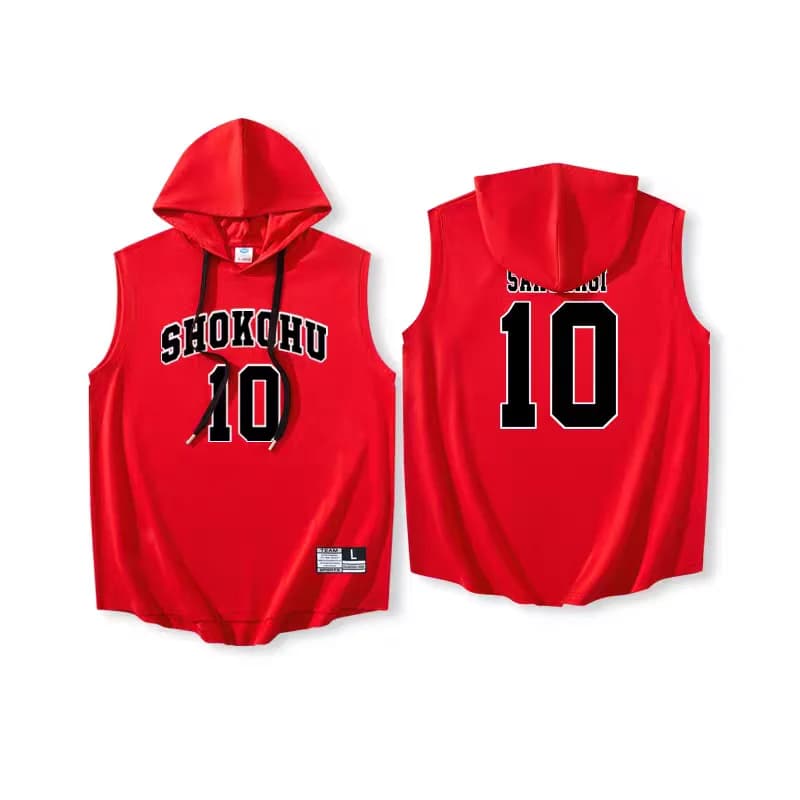 Anime Shohoku Team Sleeveless Sakuragi Rukawa Mitsui Miyagi Cosplay Unisex Streetwear basketball sweater